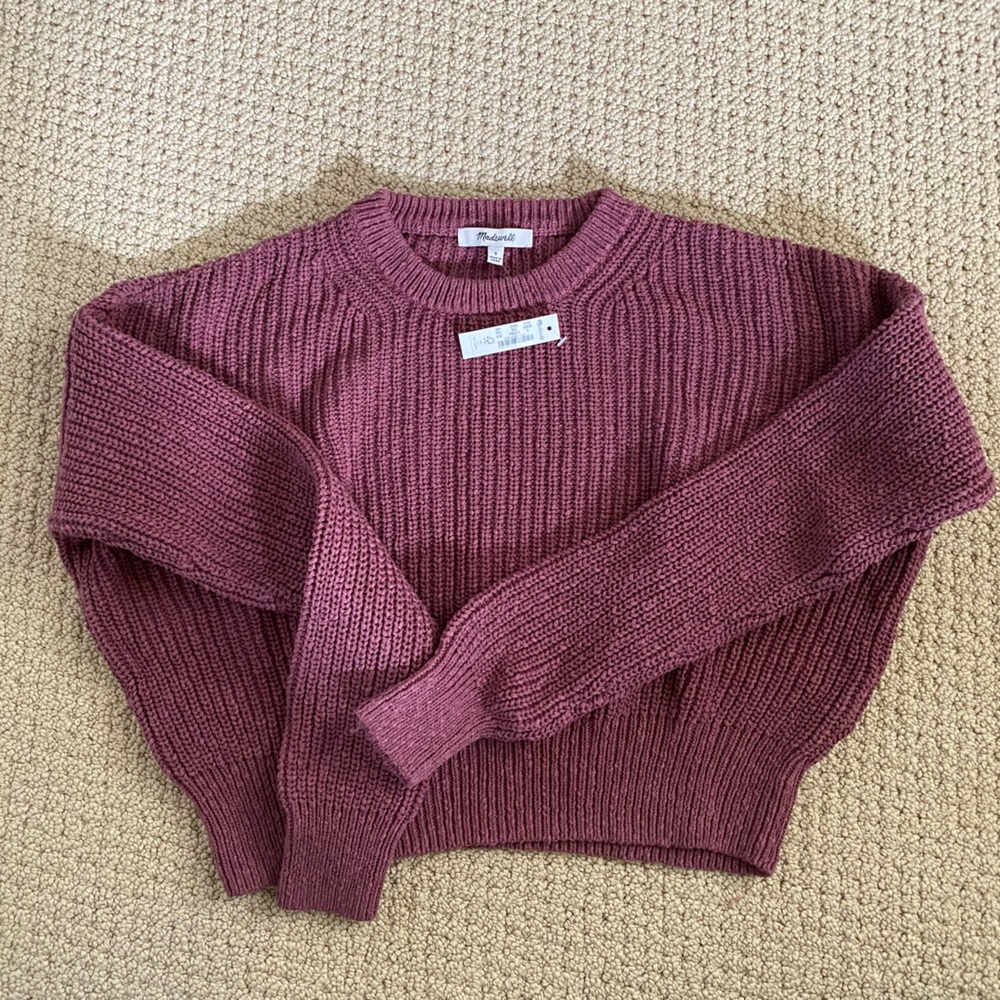 Madewell Cotton Cropped Sweater
